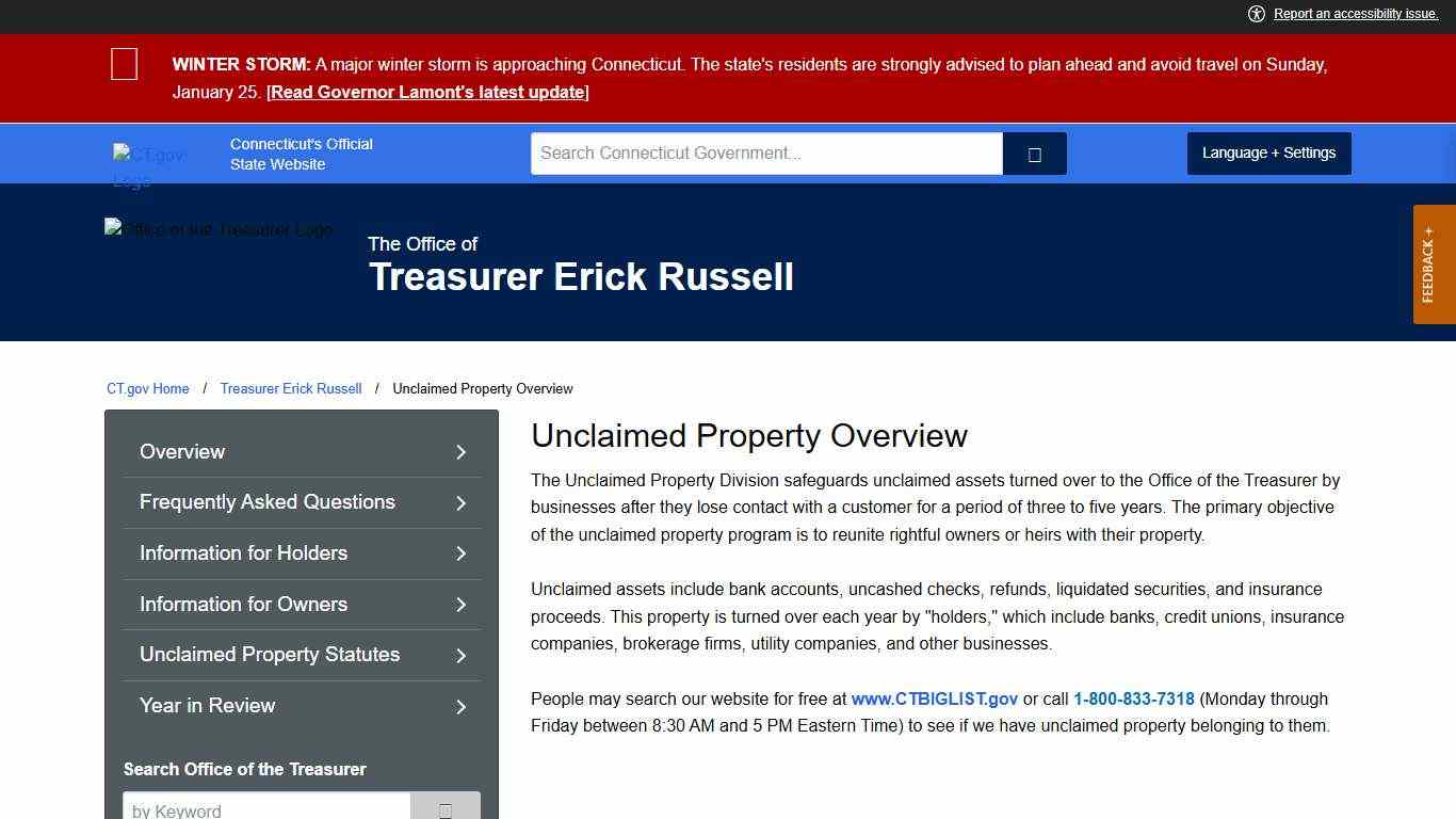 Unclaimed Property Overview