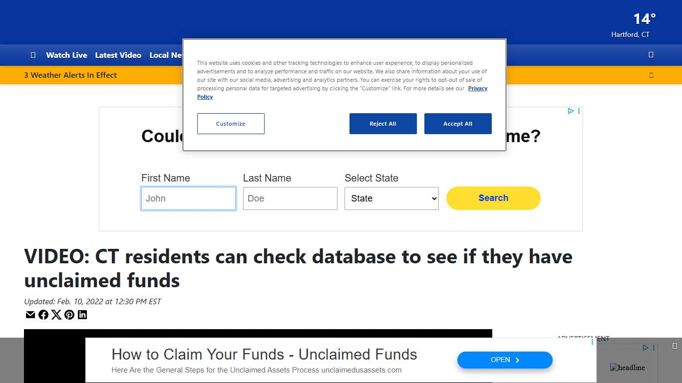 VIDEO: CT residents can check database to see if they have unclaimed funds